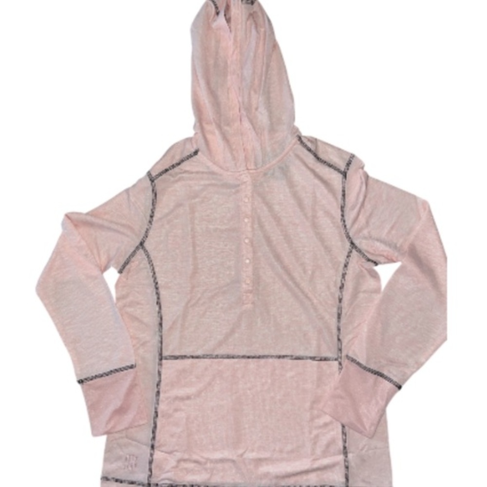 Kate Lord long-sleeve knit top in peony color, style KL43